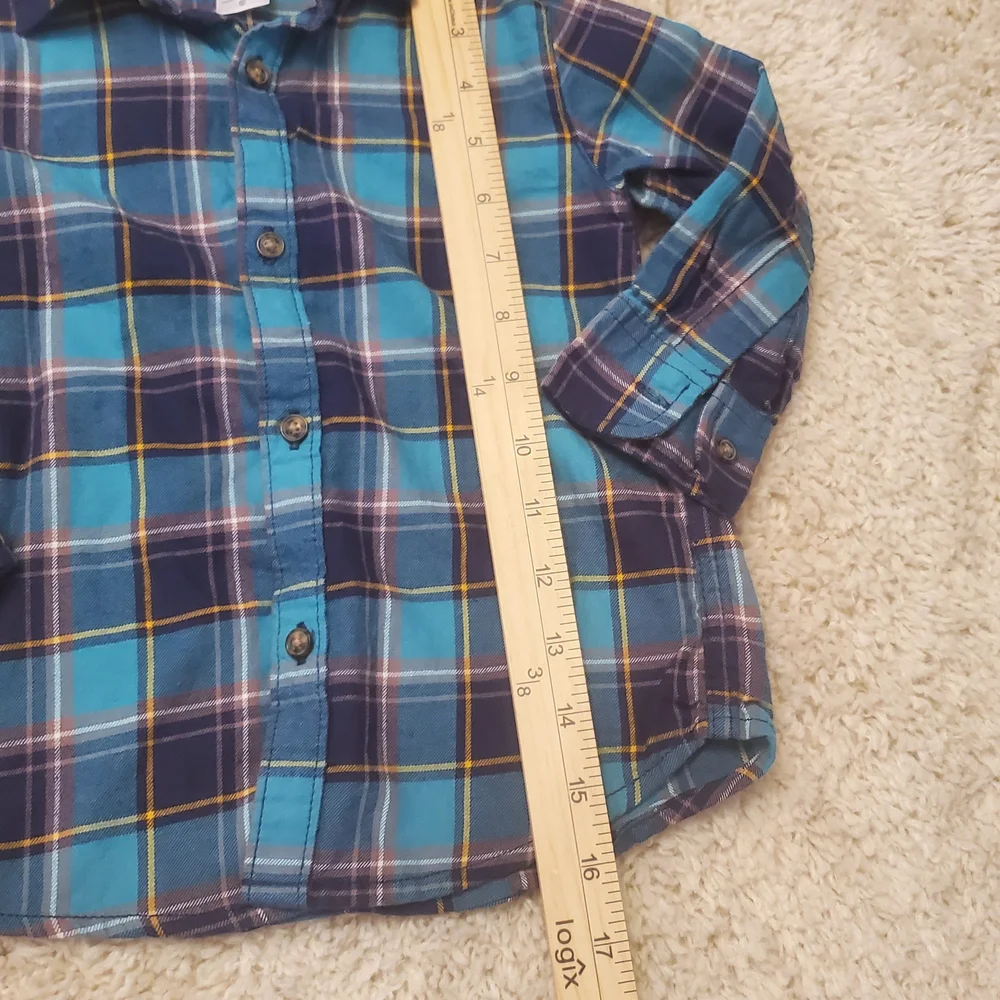 5 For $25 Carter's Plaid Button Up Shirt Toddler Size 3T Blue‎
